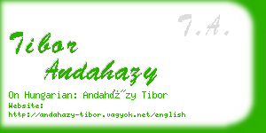 tibor andahazy business card